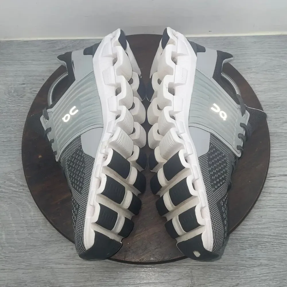 On Cloudswift Mens Size 9.5 Gray White Athletic Running Walking Shoes Sneakers